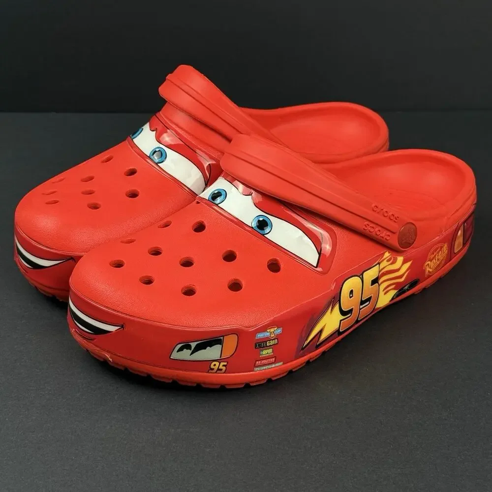 Crocs Disney Pixar Cars Lightning McQueen Clogs Men 6 Women 8 NEW No Box Red Fun